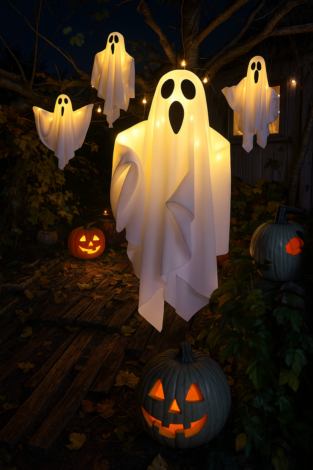 Hanging Ghosts LED Glowing